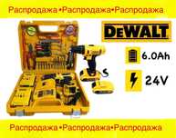 2АКБ Шуруповерт 24V, 5AH із набором інструментів акумуляторний Dewalt