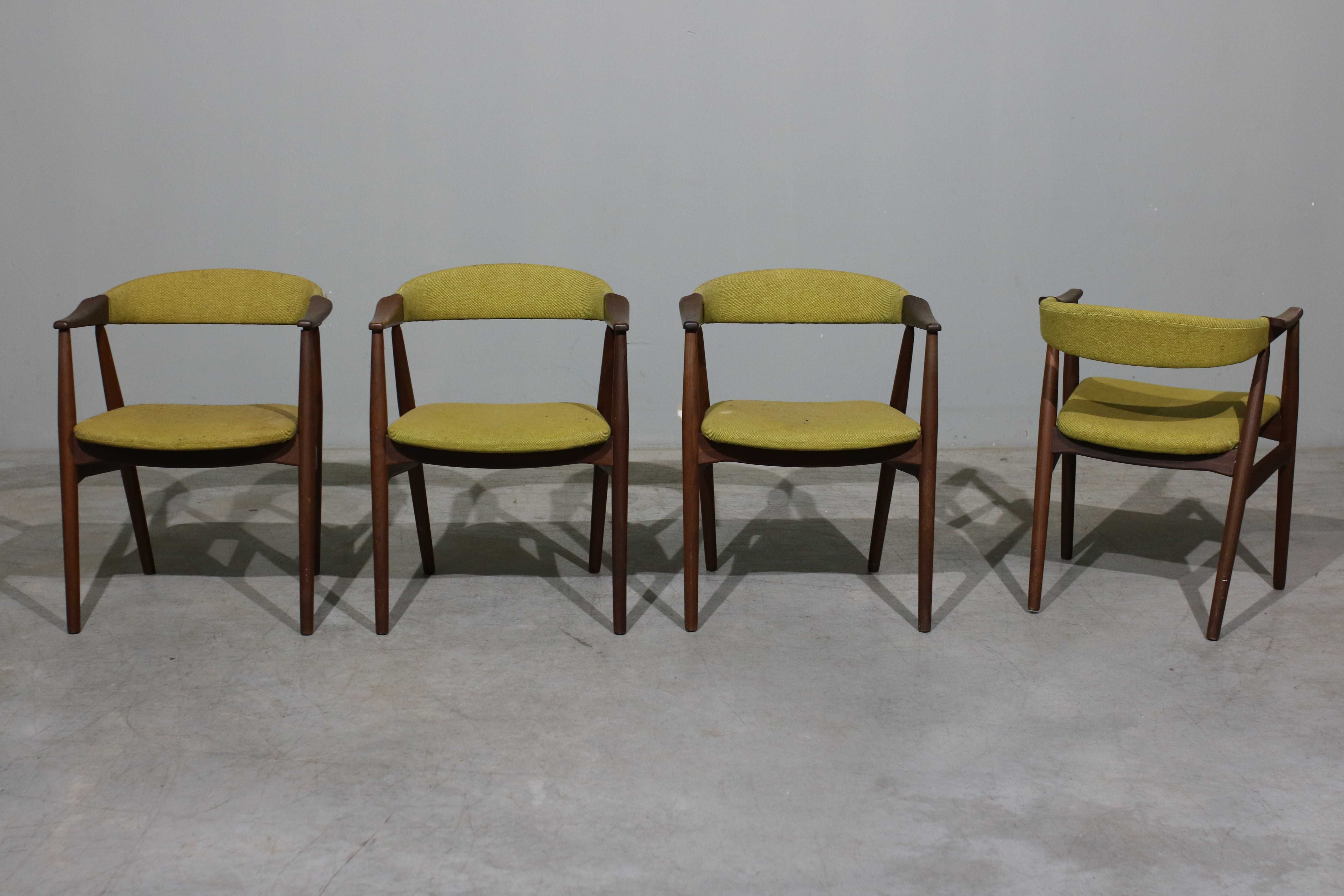 Conjunto de 4 Cadeirões Farstrup em teca | Design Dinamarquês