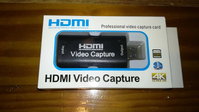 Placa de Captura Vídeo HDMI 4K USB - Novo para estrear.