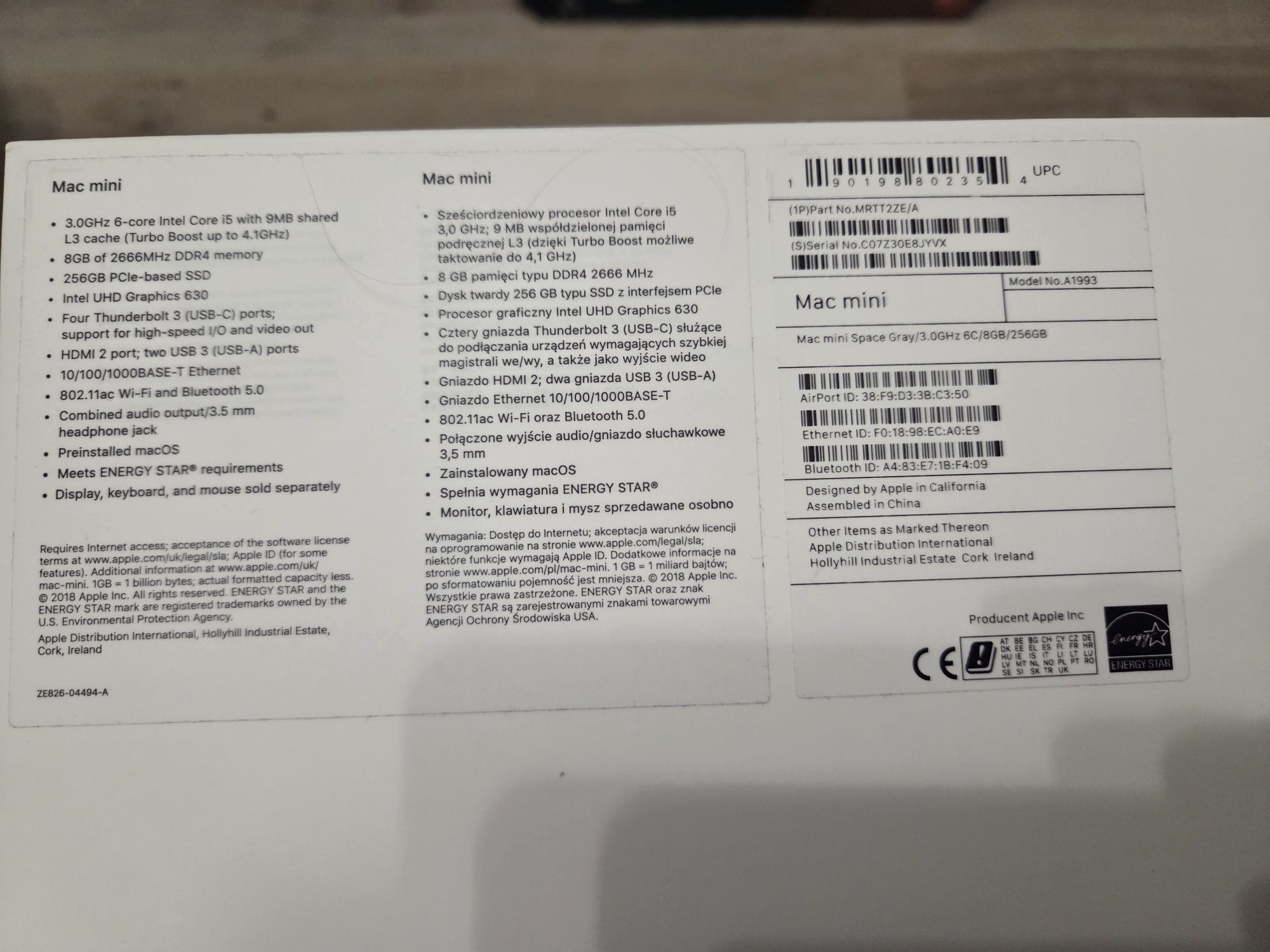 Apple Mac mini + magic keyboard, magic mouse.  Jak nowy.
