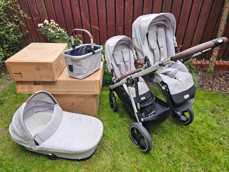 Cybex Gazelle S 2023 2.0 3w1 / Rok po Roku - 2x siedzisko, gondola