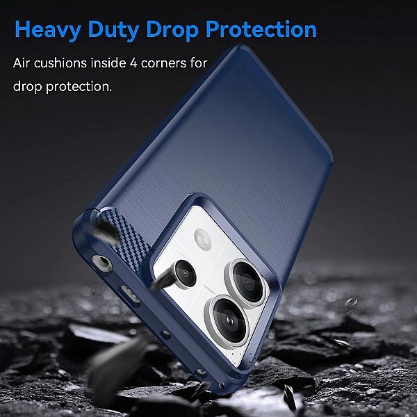 Etui Carbon Case do Xiaomi Redmi Note 13 Pro - niebieskie