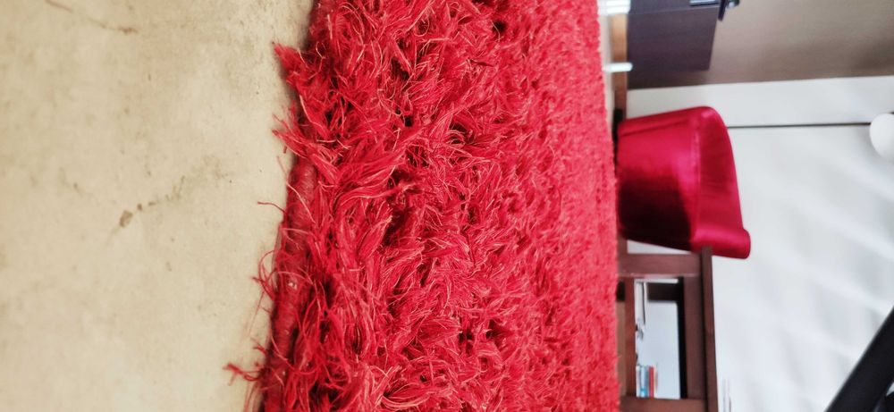 Tapete VERMELHO Soft Shaggy Multi Brique 2.00m*2.90m (Muito grande)
