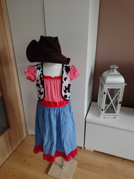Strój karnawałowy KOWBOJKA KOWBOJKI kostium przebranie 134/140 (5