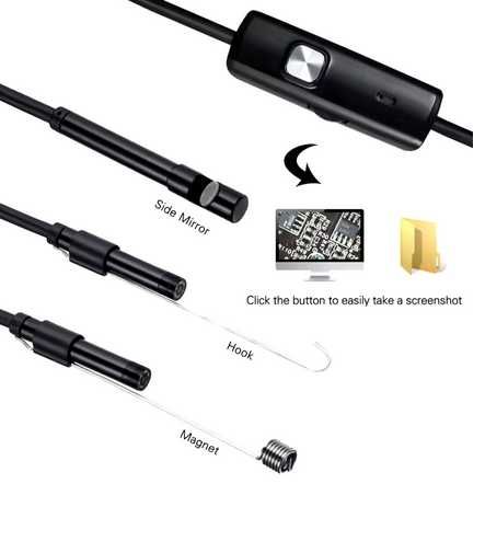 Sztywni Kamera endoskopowa 1m,USB,mikro,C