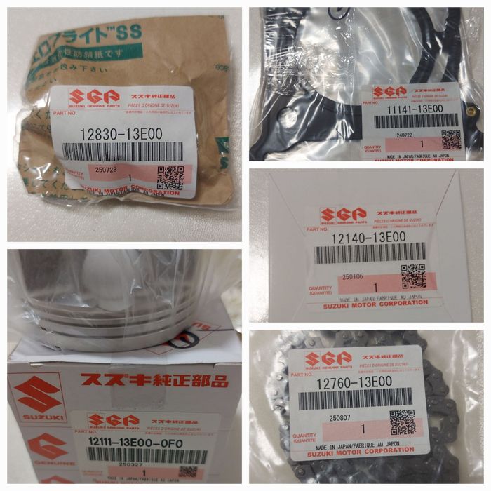 Поршень, кільця, ланцюг грм, натяжник Suzuki Dr 250 djebel 250