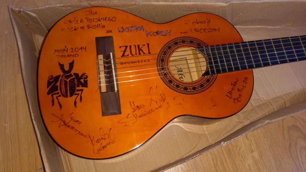 Gitara kolekcjonerska ALVERA z podpisami - okazja