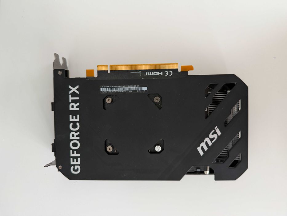Видеокарта MSI GeForce RTX 4060 VENTUS 2X BLACK OC 8192MB
