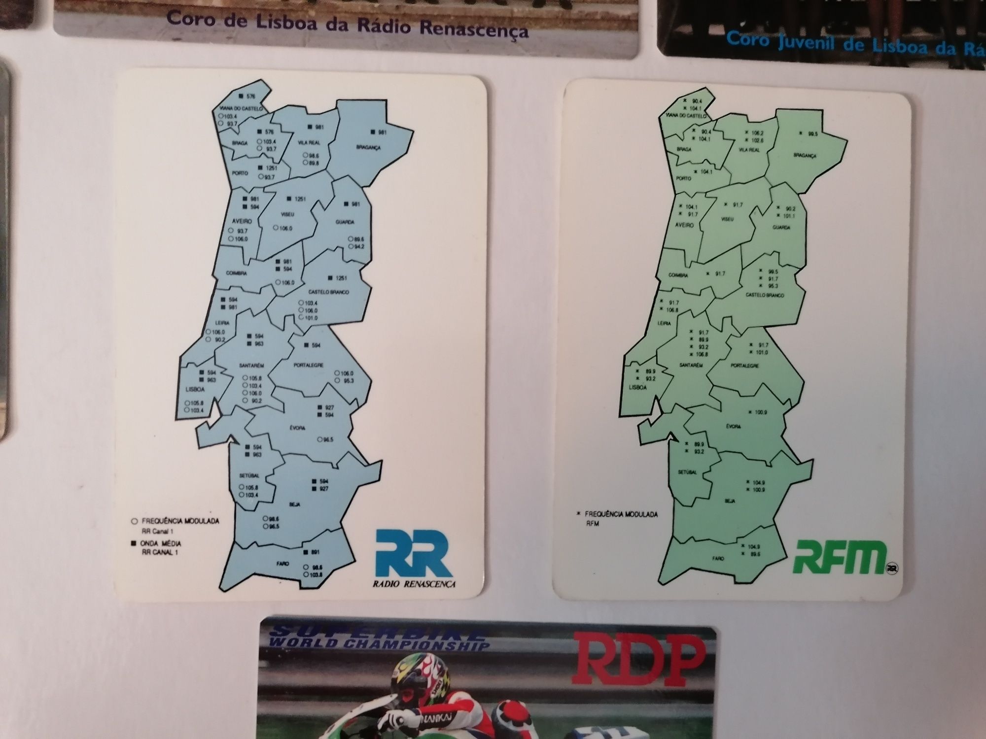 Conjunto de 16 calendários de vários anos RFM, RDP, Rádio Renascença