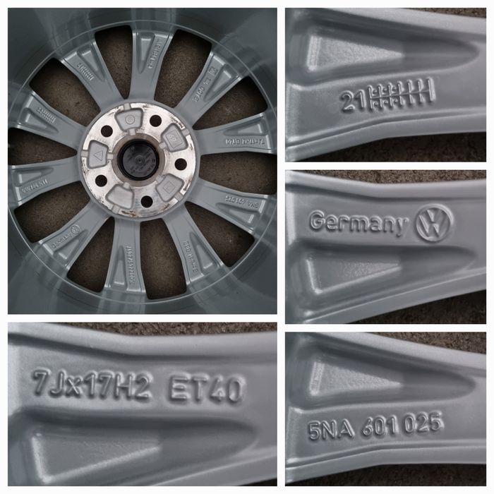 Koła Zimowe Alu z czujnikami 17" VW Tiguan II 2 5x112 Oryginalne