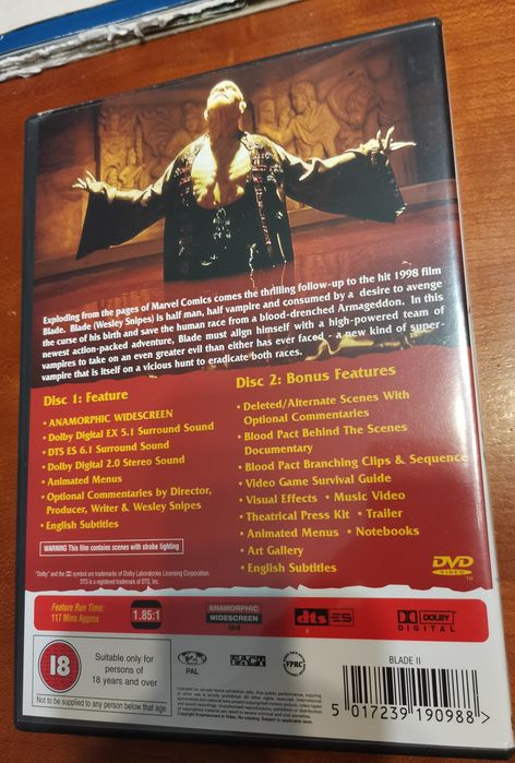 Blade 1 e 2 DVD pack dois filmes Usados em excelente estado