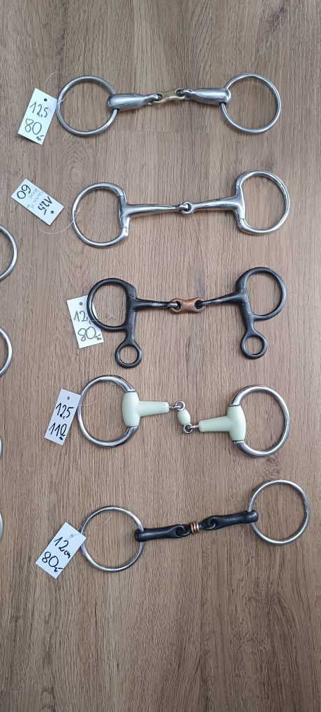 Wedzidło 12 cm , 12,5 cm  gumowe, oliwkowe, wielokrążek, baucher, plas