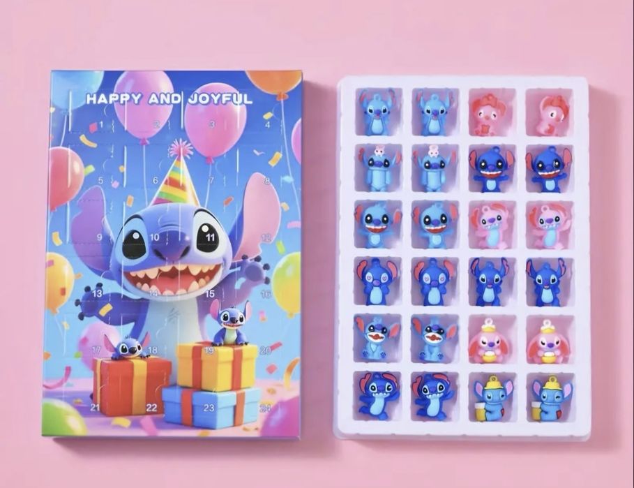 Адвент календар Стіч, браслет, прикраси, куромі