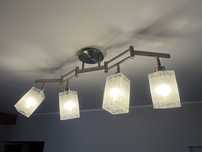 Lampa sufitowa, regulowana 4 klosze