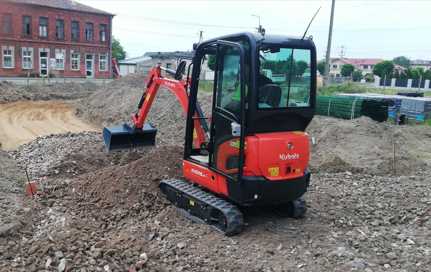 Usługi Minikoparką Kubota KX 18