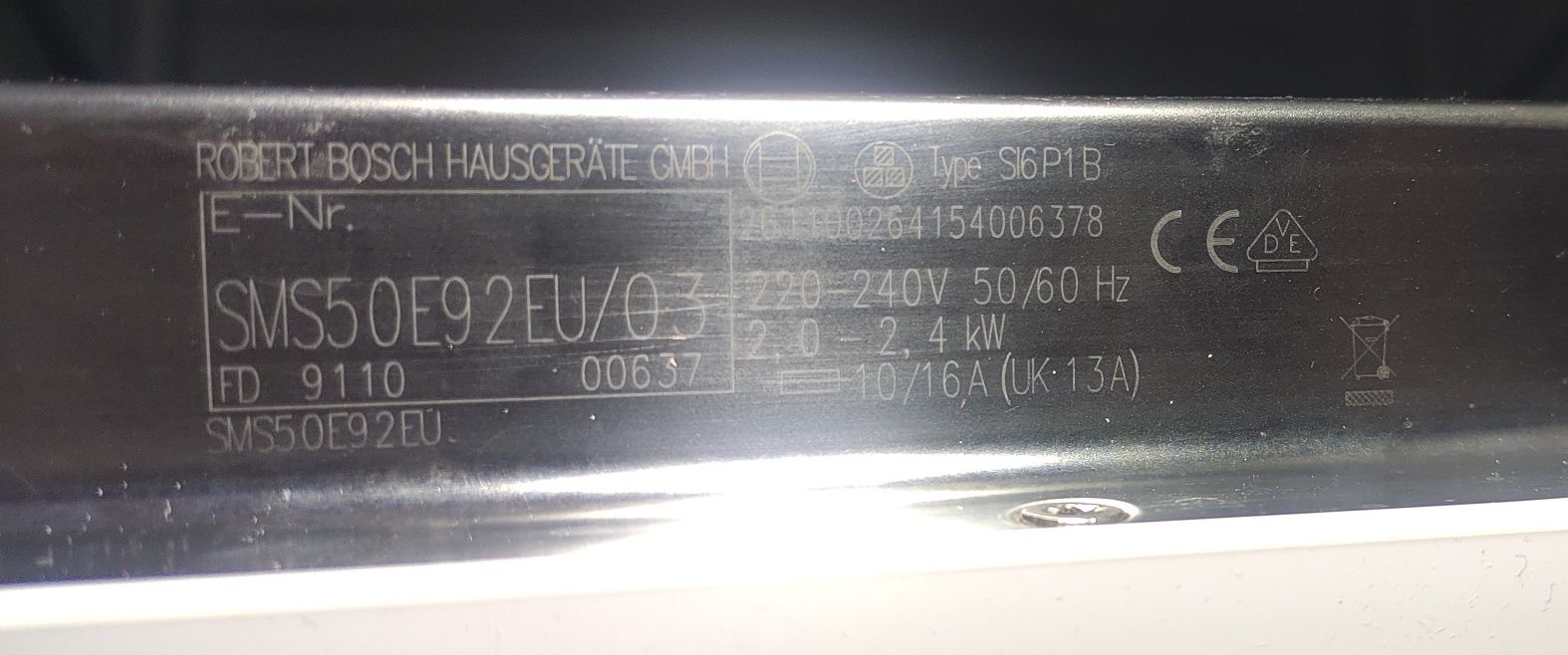 Vendo peças testadas da Bosch SMS50E62EU/01