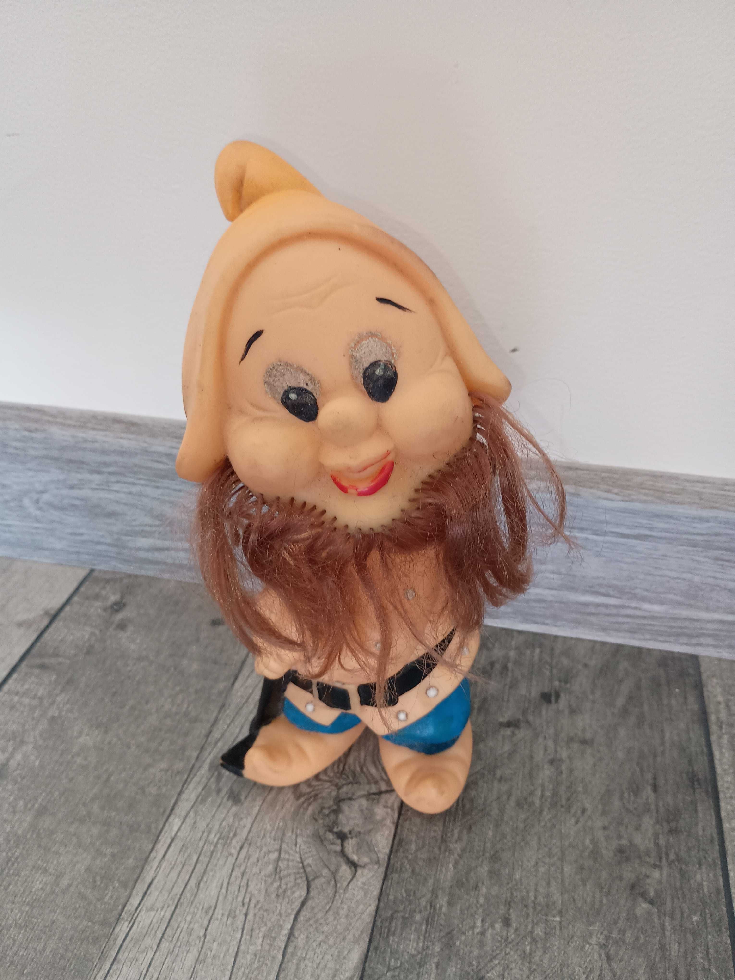 Zabawka figurka gumowa PRL krasnal lata 80