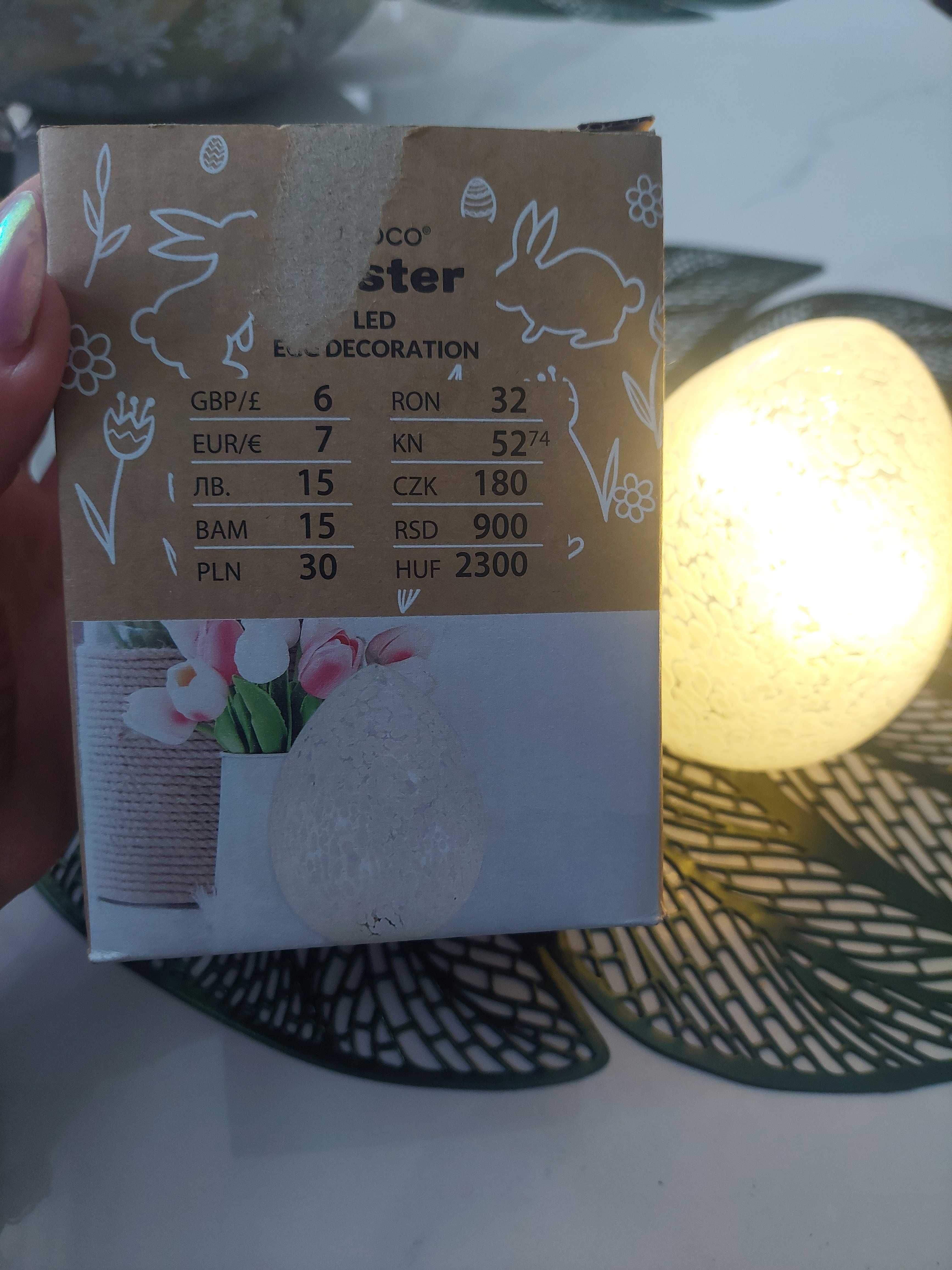 Dekoracja led jajko