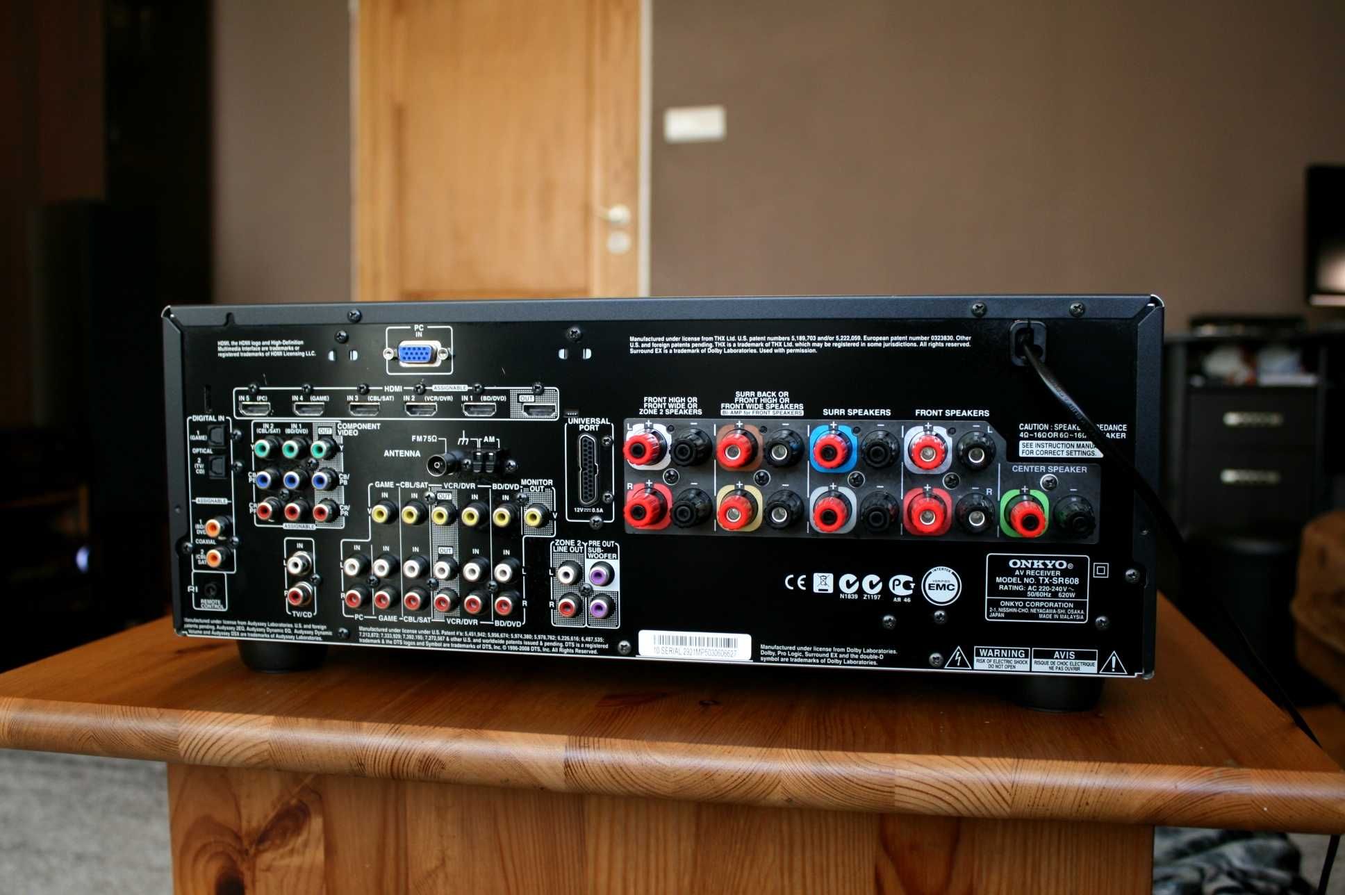 Mocny amplituner Onkyo TX Sr 607 wzmacniacz 140 watt