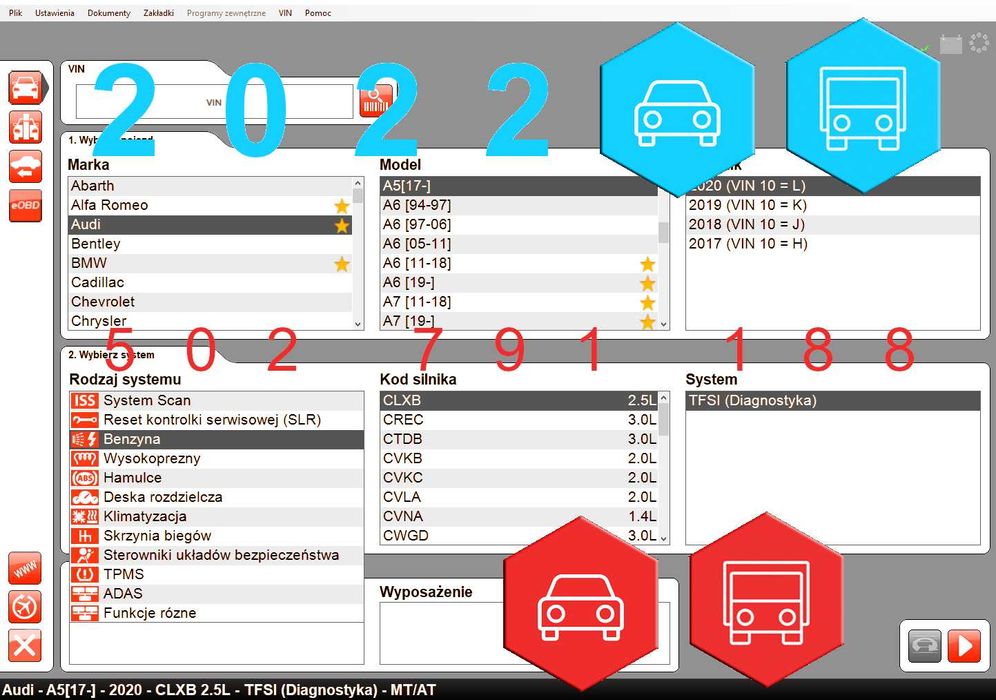 Polski program diagnostyczny do testerów interfejsów multidiag pro +