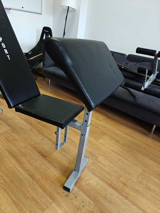 Duży zestaw - ławka regulowana, wyciąg, modlitewnik, prasa, siłownia