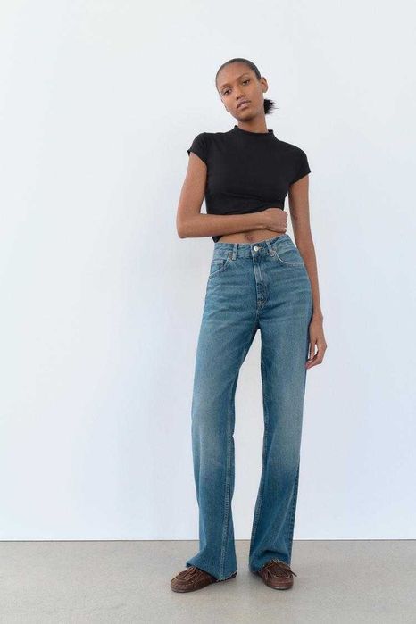 NEW! Женские джинсы на высокой посадке Wide Leg High Waist Full Length