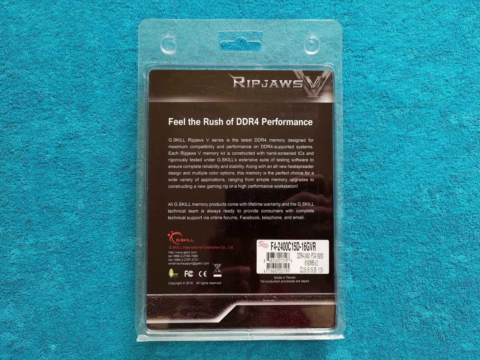 DDR4   G.Skill  16 Gb  (2x8Gb)   2400 MHz  (F4-2400C15D-16GVR)