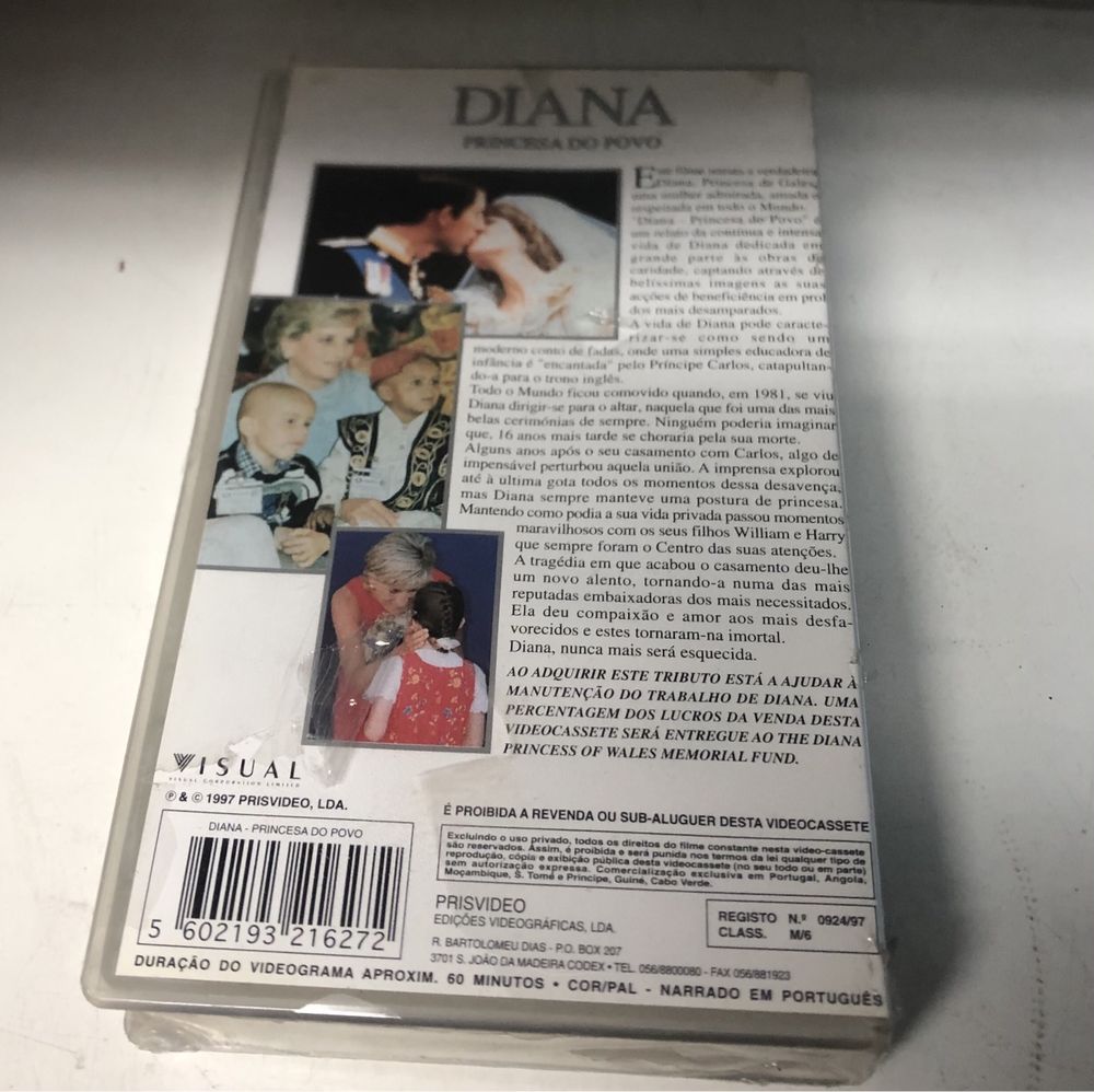 Cassete VHS “Diana - Princesa do Povo”