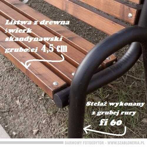 Ławka ogrodowa, parkowa, miejska 150 cm producent atest różne rozmiary