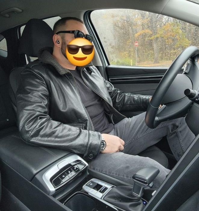 Мужская кожаная куртка Karl Lagerfeld  оригинал