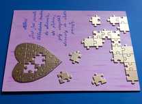 Miłość jest jak puzzle – romantyczny obrazek akryl 40x30 cm