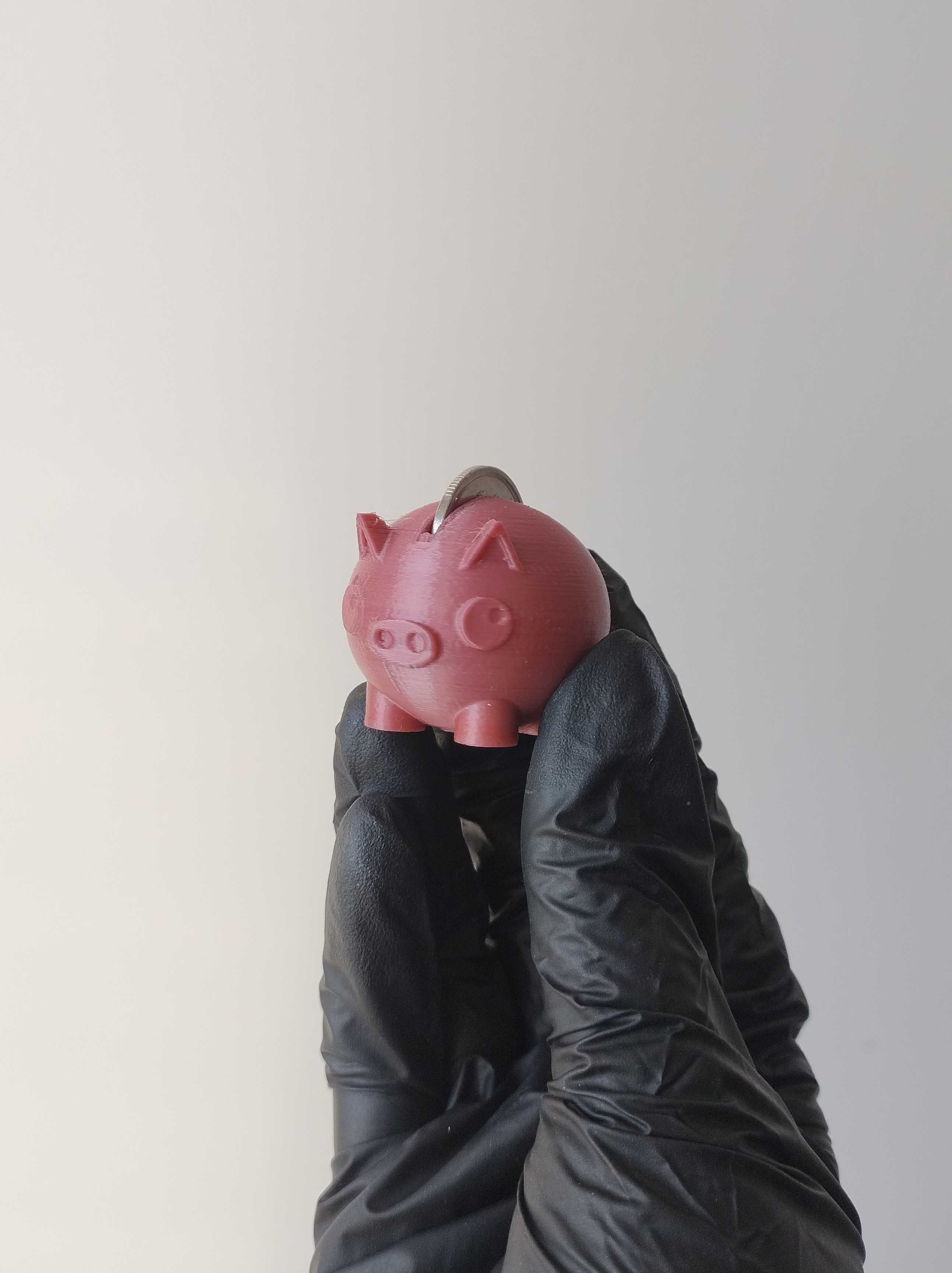 Świnka skarbonka na monetę figurka świnki szczęścia świnia dekoracja