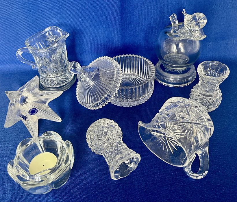 Хрусталь Bohemia: Сливочник Соусник Вазочка Чехия. Сахарница Шкатулка.