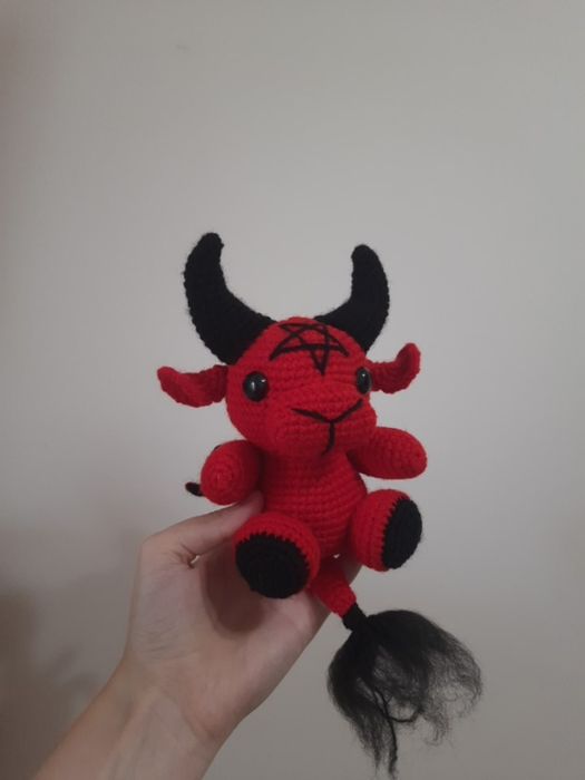 Мягкая игрушка бафомет. Амигуруми ручной работы