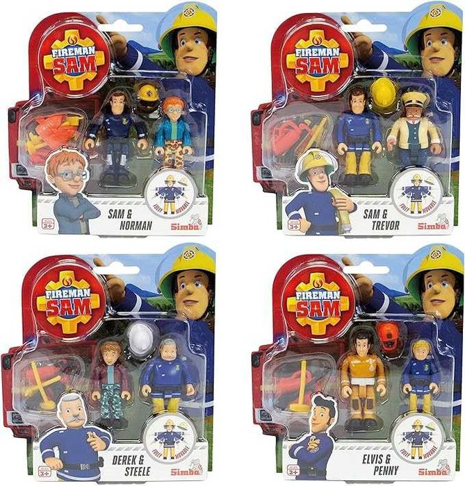 Nowy zestaw 2 figurek strażak sam