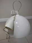 Lampa wisząca o średnicy 50 cm, biała, metalowa