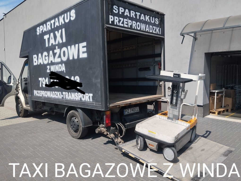 TANIO Taxi bagazowe z winda,PRZEPROWADZKI,transport,wywóz mebli,odpado