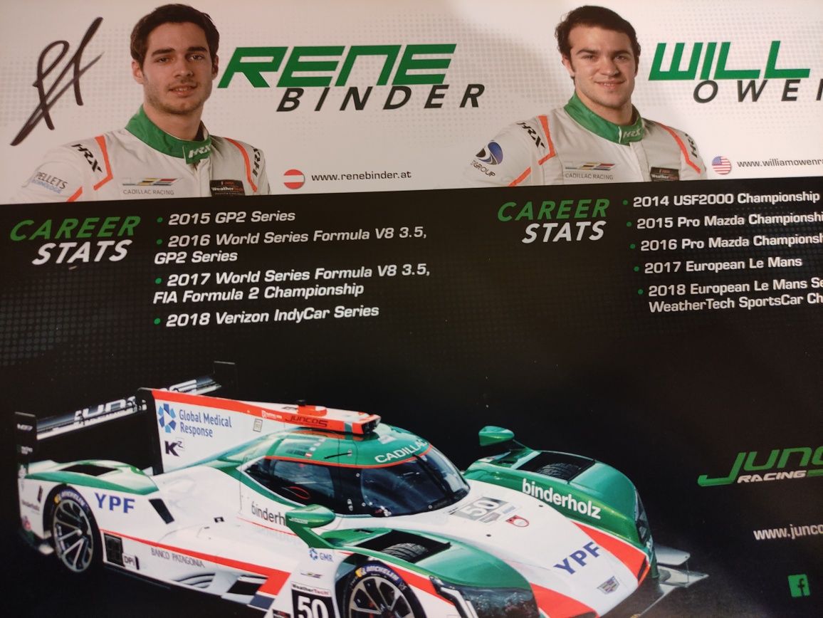 Autograf - René Rene Binder (F3) Formula Three GP2 Master Formuła Trzy