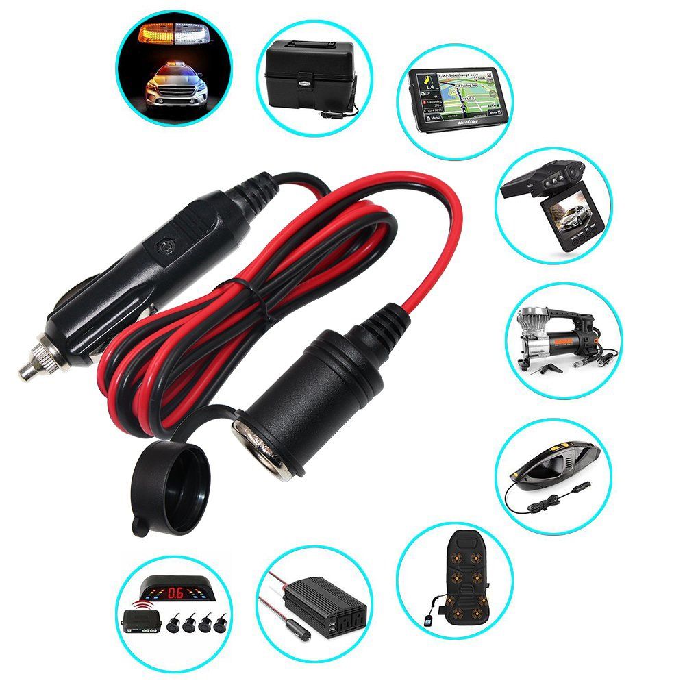 cabo extensão de isqueiro carro DC 12 V/24 V 16 AWG 4 metros SELADO