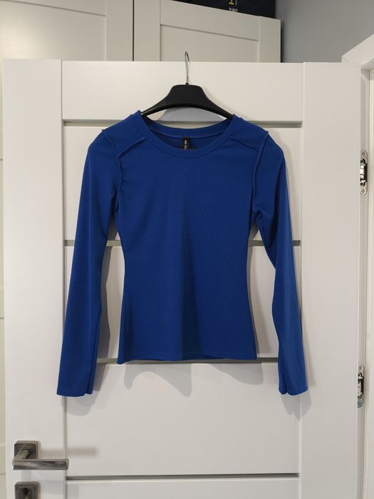 Bluzka damska prążkowana chabrowa New Collection rozmiar uni