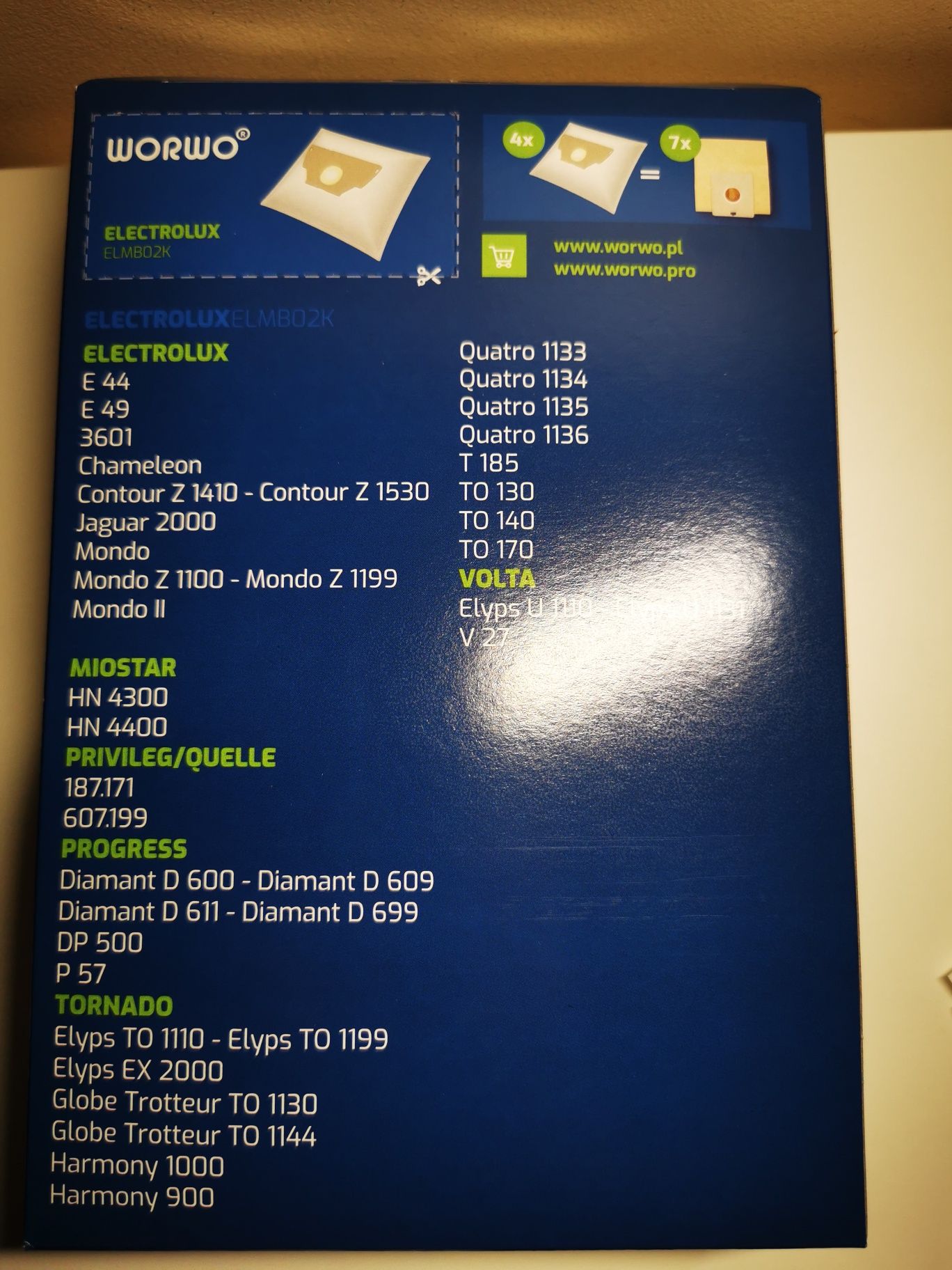 Worki do odkurzacza electrolux nowe 4szt.