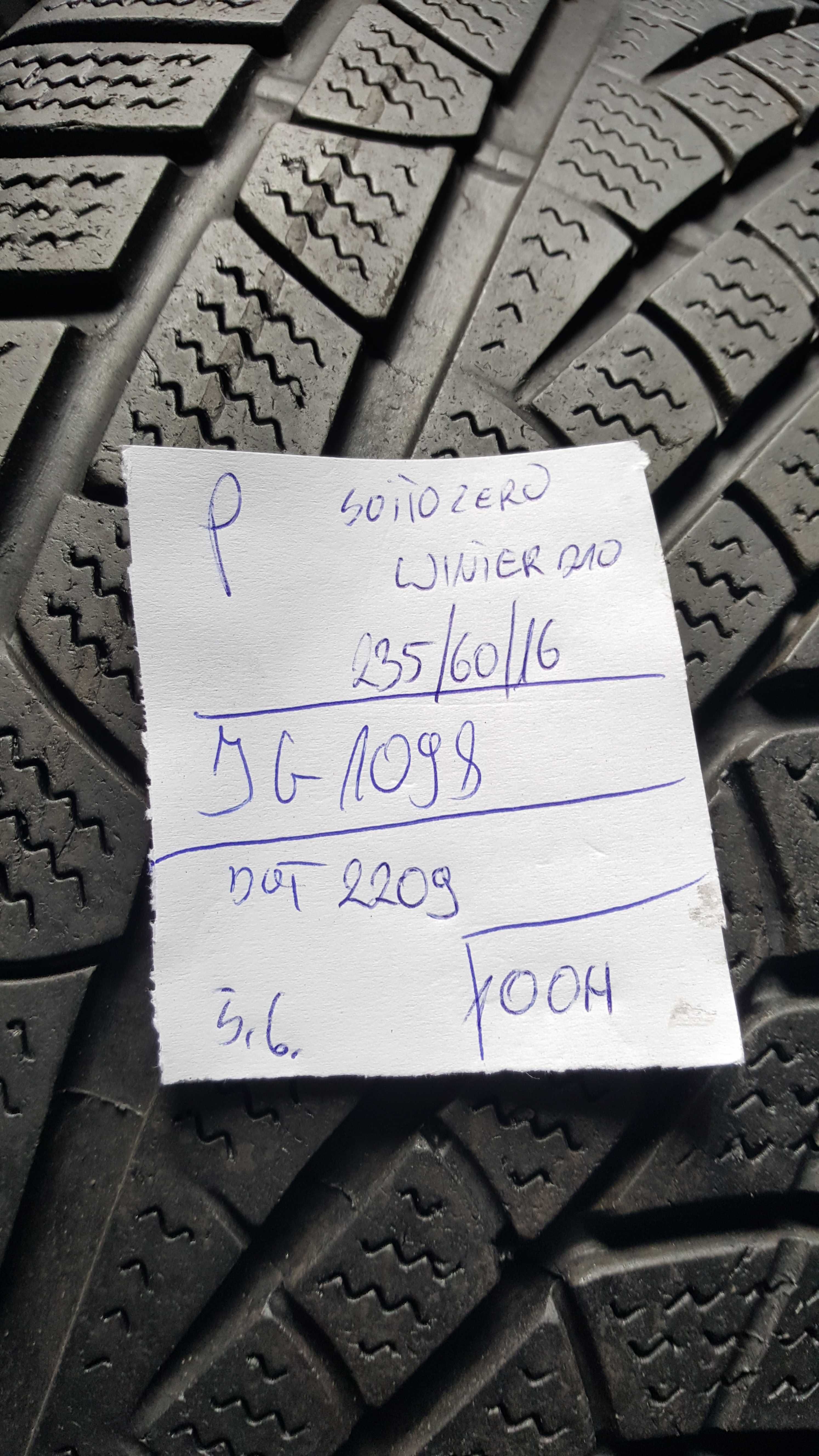 Pirelli 235/60 r16 Sottozero Winter 210 /// 5,6mm!!! wysyłka GRATIS