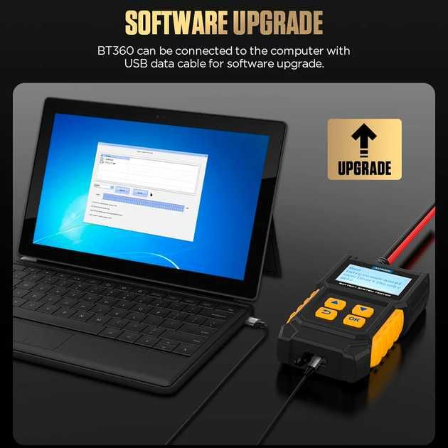 Тестер Autool аккумуляторов BT-360 Черный