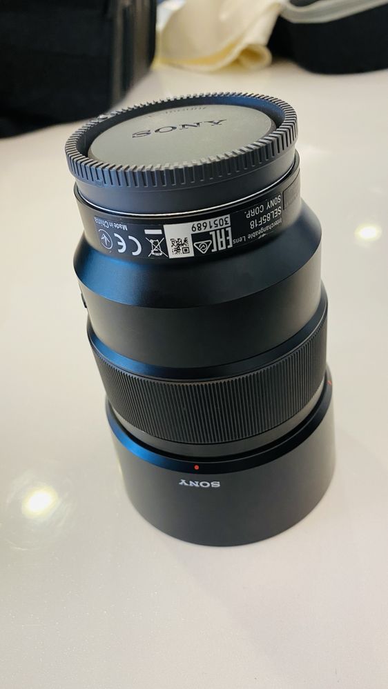 Lente sony 85mm 1.8