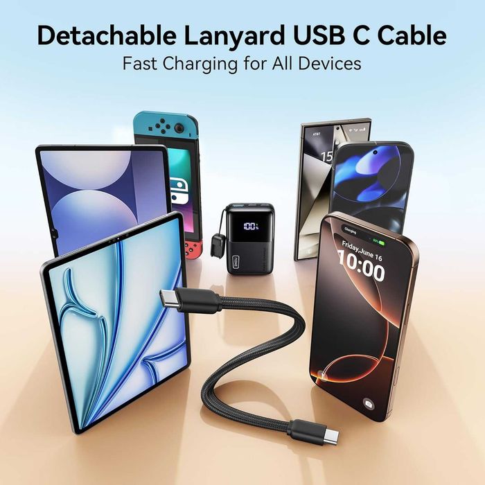 INIU Mini Portable Charger, Small 45W PD Power Bank, 10000mAh USB C