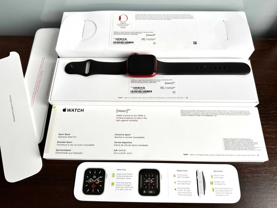 Годинник, аксесуар  Watch Series 6 GPS 44mm Модель А2292. Колір Red