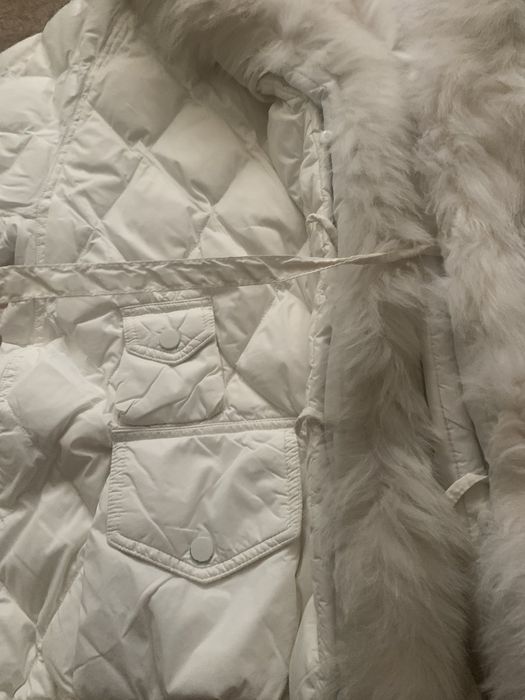 Куртка єврозима хутро колір білий