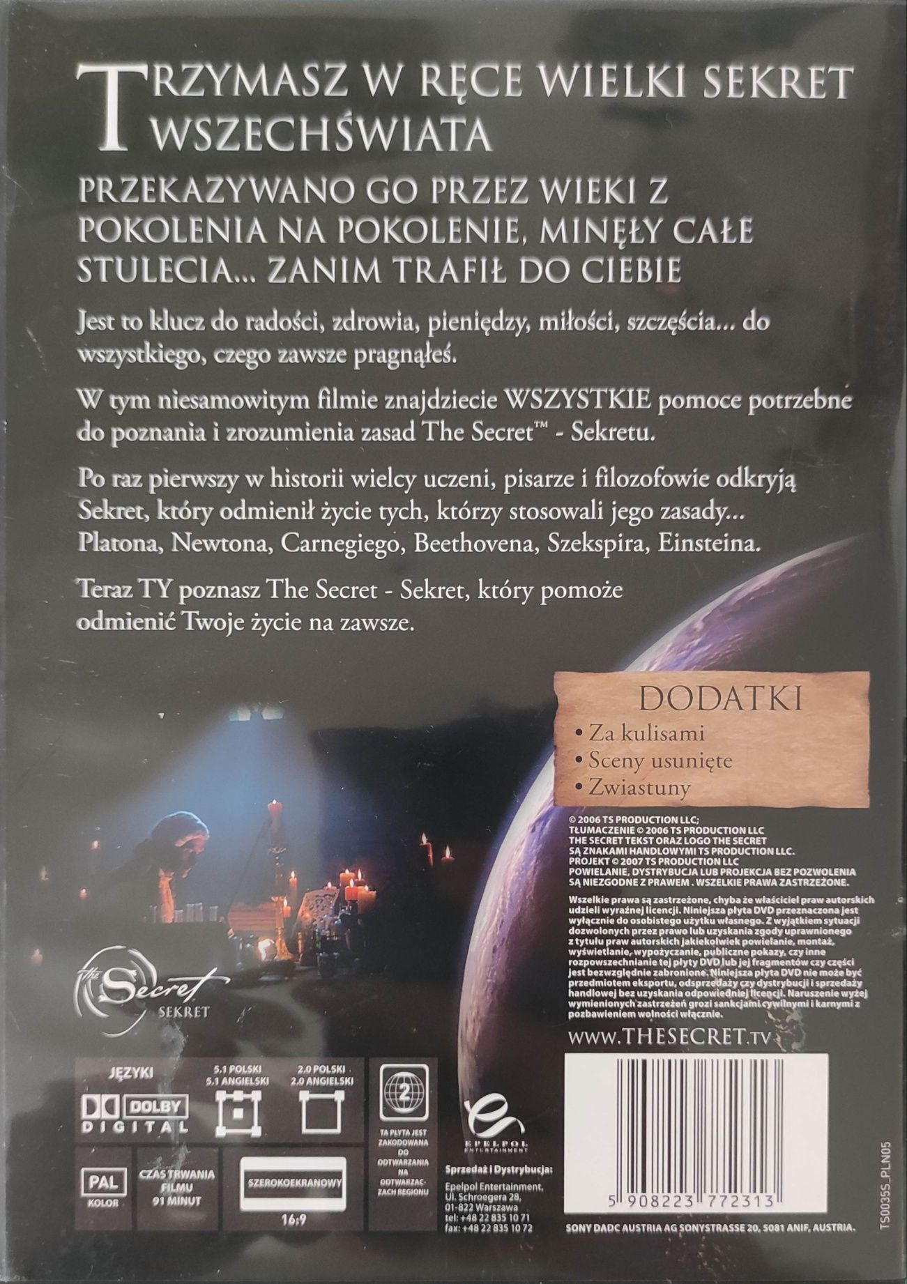 Film Sekret The Secret DVD Rhonda Byrne