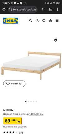 conjunto cama + colchão conjunto Ikea.