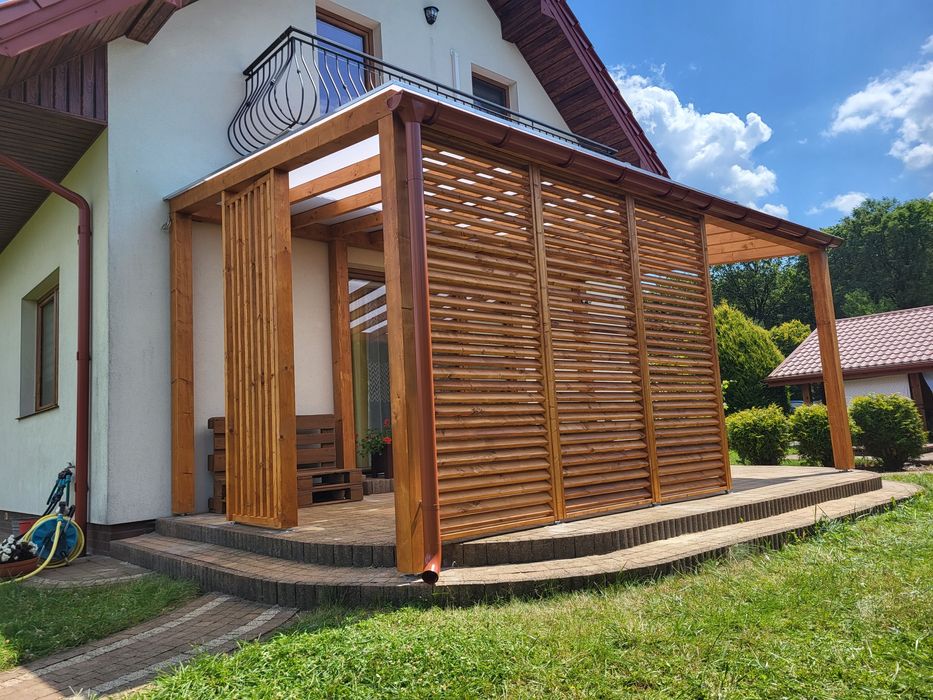 Pergola zadaszenie tarasu tarasy drewniane